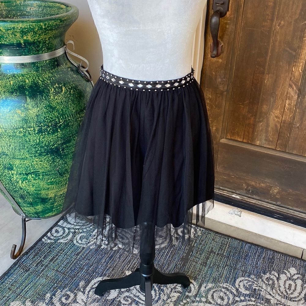 Embellished waist band skirt with tulle size 7 - Picture 1 of 6